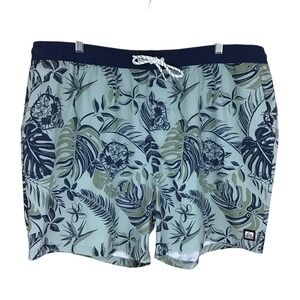 Reef 17" Chandler Volley‎ XXLarge Swim Trunks Tropical Tiger Print